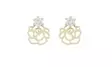 Snö of Sweden Earrings Flora rose gold/clear - Earrings - 141127 - 1
