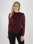 Vila Shirt VIRIKKE L/S Funnel Neck Top Port Royale/Flock Dot - Women's long sleeved shirts - 141977 - 1