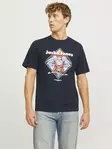 Jack&Jones men's t-shirt Xmas Christmas Skull dark blue - Men's T-shirts - 137417 - 2