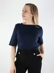 JDY women's organic cotton shirt black iris/metal - Women's long sleeved shirts - 140447 - 1