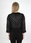 JDY women's short cardigan Sun 3/4 Cropped black - Women's knitwear - 137797 - 2