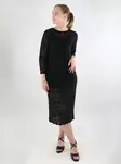 JDY long knit dress Sun Lay 3/4 black - Dresses and tunics - 137777 - 1