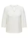 Only Carmakoma Shirt cloud dancer - Women's long sleeved shirts - 135697 - 5