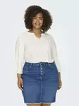 Only Carmakoma Shirt cloud dancer - Women's long sleeved shirts - 135697 - 1
