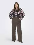 Only Carmakoma plus size shirt black/flower - Women's long sleeved shirts - 140057 - 4