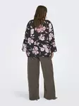 Only Carmakoma plus size shirt black/flower - Women's long sleeved shirts - 140057 - 5