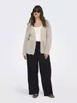 Only Carmakoma plus size lace cardigan feather gray - Women's knitwear - 138037 - 1