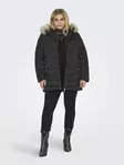 Only Carmakoma Jacket New Ellan hood black - Women's winter jackets - 134757 - 2