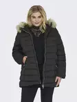 Only Carmakoma Jacket New Ellan hood black - Women's winter jackets - 134757 - 1