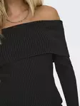Only off shoulder sweater black - Women's knitwear - 137647 - 4