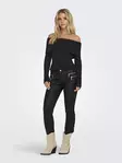 Only off shoulder sweater black - Women's knitwear - 137647 - 3