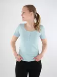 Pieces women's ribbed t-shirt cloud blue - Women's T-shirts - 137837 - 1