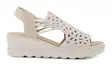 Rieker women's wedge sandals 67465-62 beige - Rieker women`s sandals - 140357 - 1