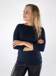 Vero Moda women's shirt VMPANDA Modal 3/4 navy blazer - Women's long sleeved shirts - 139007 - 1