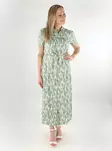 Vero Moda buttoned dress VMEASY Joy Long birch/hedge green - Dresses and tunics - 138587 - 1