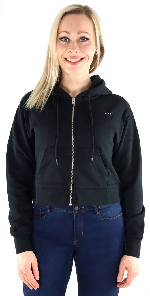 JJXX Zippered Hoodie hood black - Women's hoodies and colleges - 132797 - 1