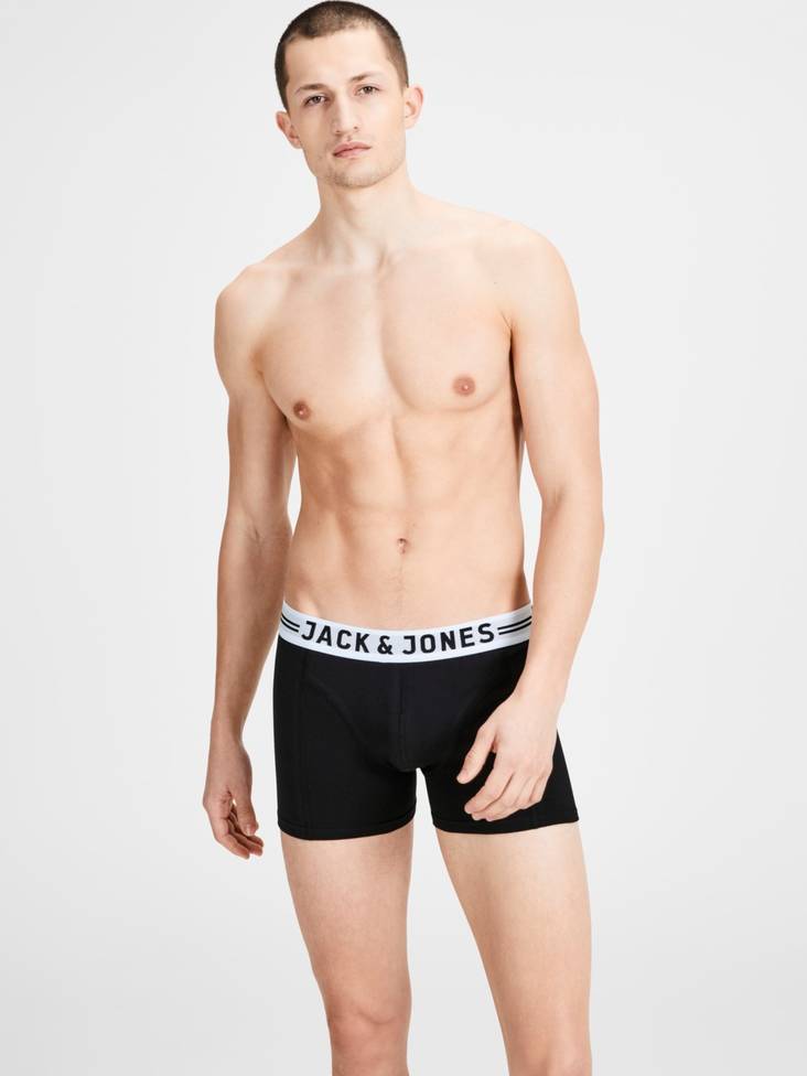 Pack De 3 Boxers JACK & JONES - 95% Coton, 5% élasthanne - Confortable - Ceinture Contrastée