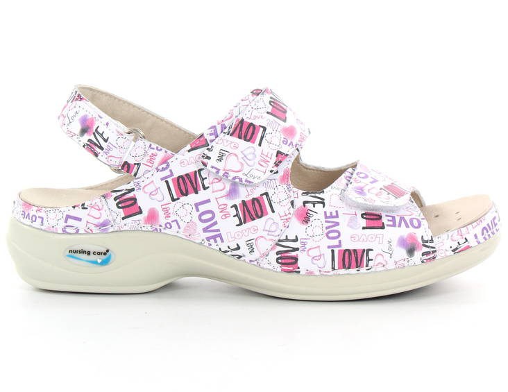 Nursing Care Machine Washable Sandals Leather, love - Women's work shoes - 126977 - 1