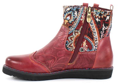 wine red ankle boots