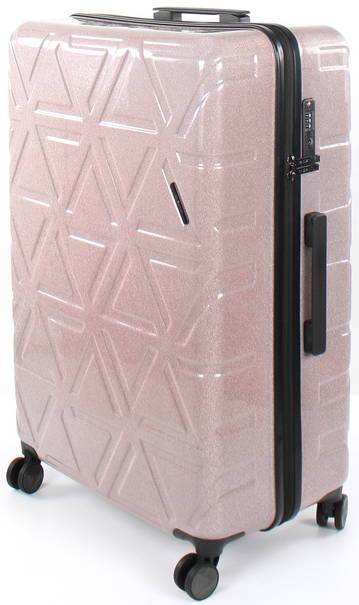 large pink suitcase