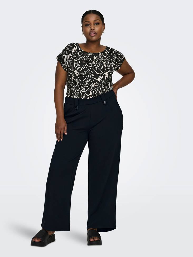 Only Carmakoma Pants button black - Women's trousers - 134317 - 1