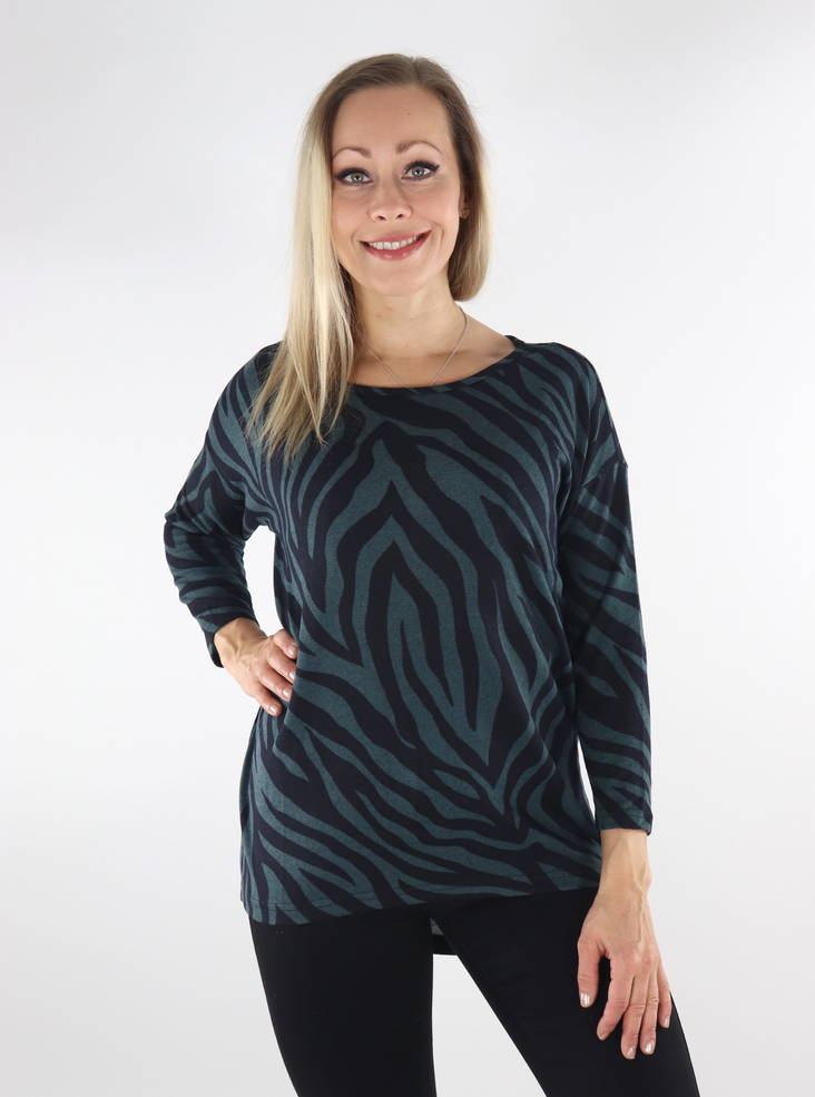 Only Elcos 4/5 Sweater black green - Women's knitwear - 134537 - 1