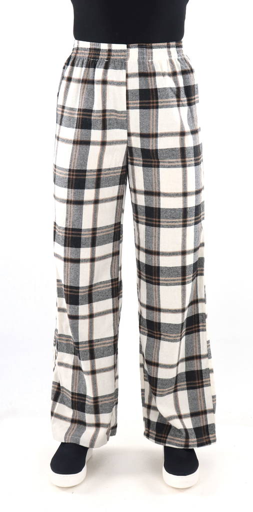 Only Check women's trousers ecru - Women's trousers - 134797 - 1