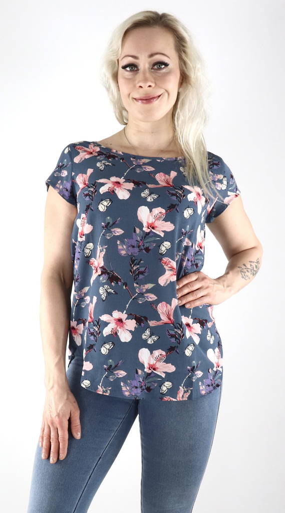 Only T-shirt Nova lux, blue/butterfly - Women's T-shirts - 128737 - 1