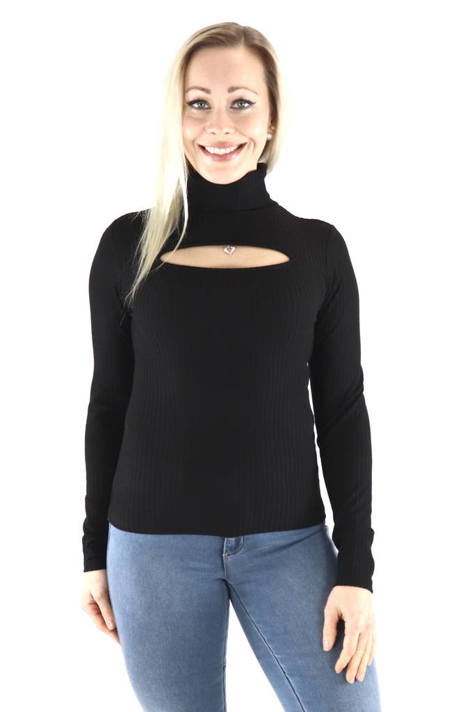 Only Shirt rollneck cut - Women's long sleeved shirts - 129697 - 1