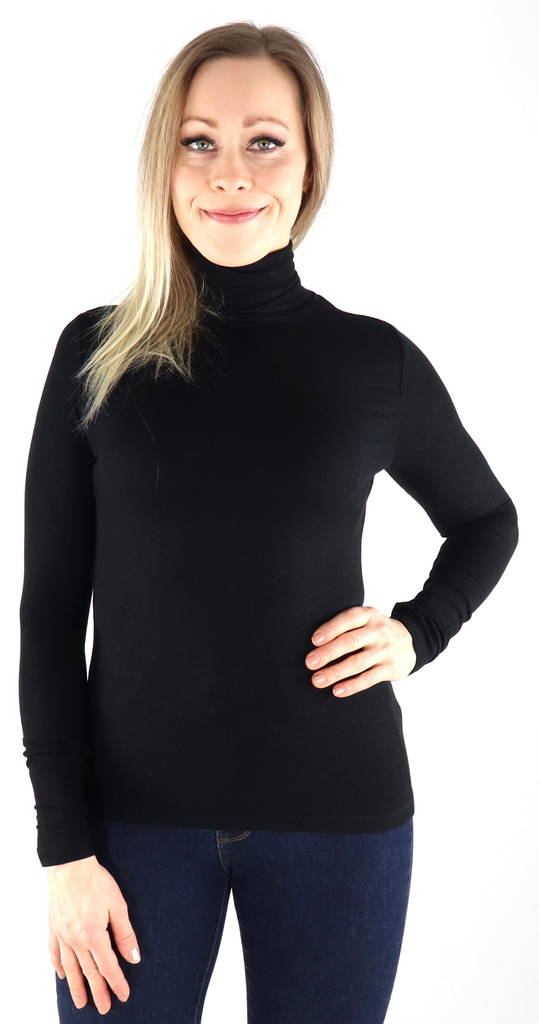 Only Shirt roll neck, black - Women's long sleeved shirts - 132657 - 1