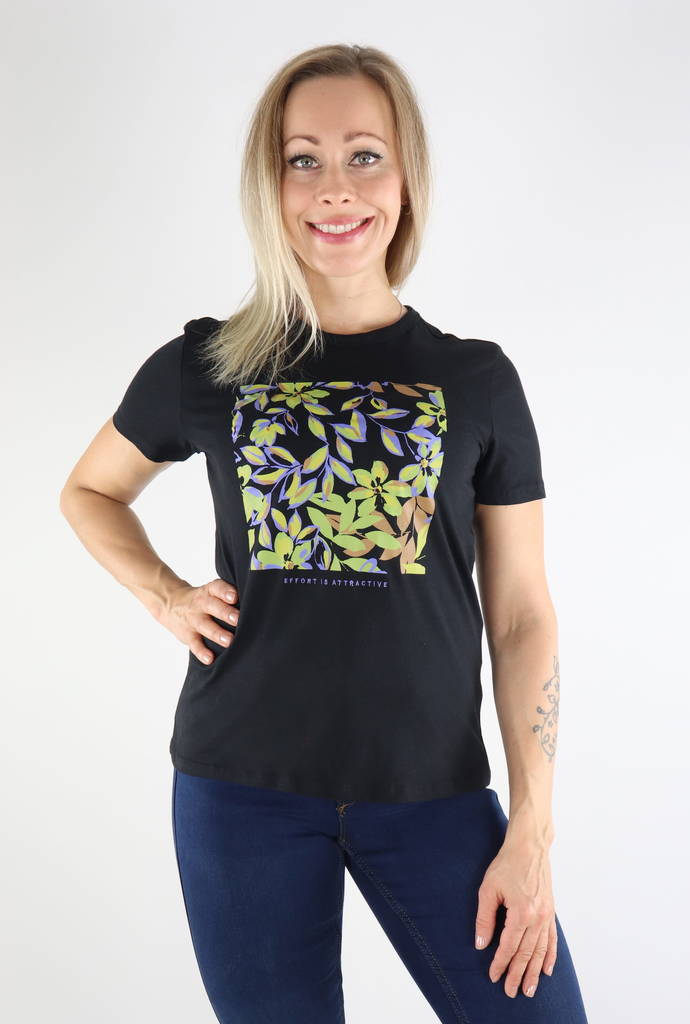Only T-Shirt leaves black/effort - Women's T-shirts - 131807 - 1