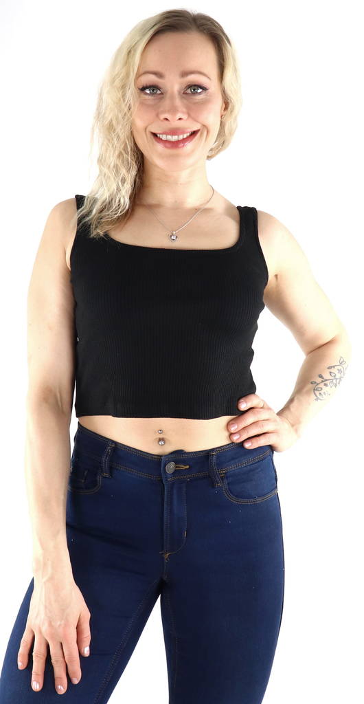 Pieces Top cropped black - Women's tank tops - 133497 - 1