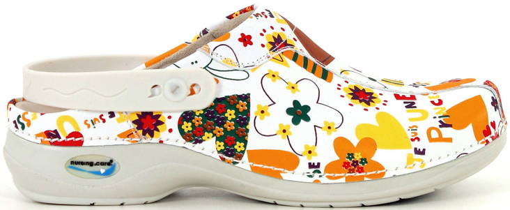 Nursing Care Machine washable clogs WG200F2P Child draws - Women's work shoes - 112317 - 2