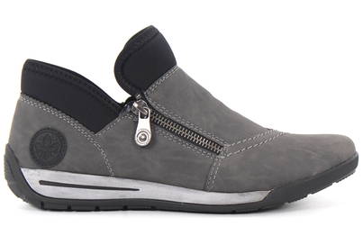 grey rieker ankle boots