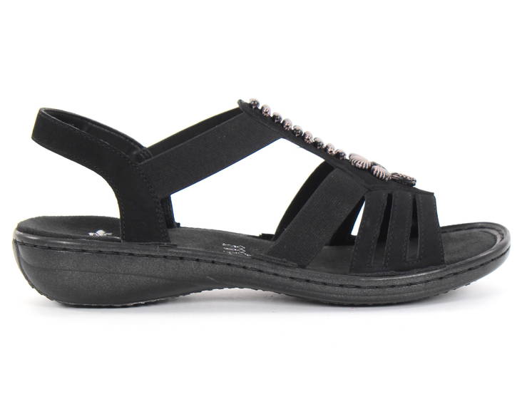 Rieker Sandals 60806-00, Black - Rieker women`s sandals - 125917 - 1