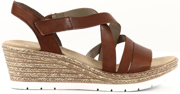 Rieker Wedge Sandals 61937-24, Brown - Rieker women`s sandals - 130297 - 1