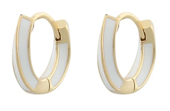 Snö of Sweden Earrings Barcelona Twist ring g/white - Earrings - 133797 - 1
