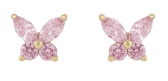 Snö of Sweden Earrings Meya gold/pink - Earrings - 135307 - 1