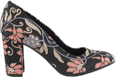 black floral heels