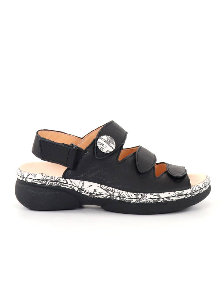 Think! Cambio 000587-0050 women's sandals black and white - Women's work shoes - 134987 - 1