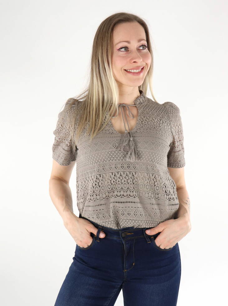 Vero Moda women's t-shirt Honey Lace moon rock - Women's T-shirts - 136247 - 1