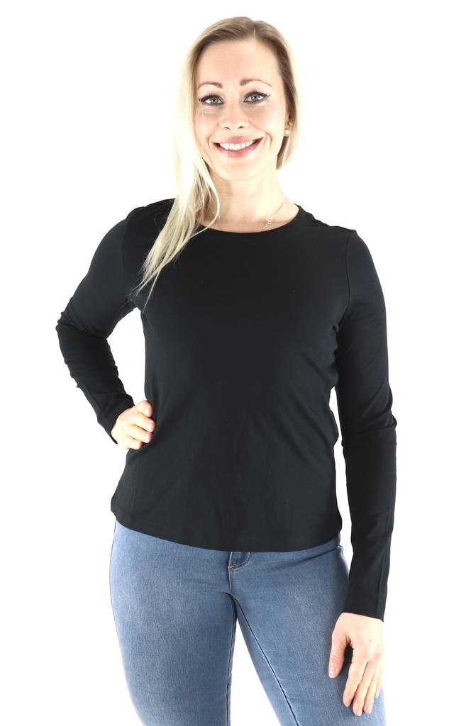 Vero Moda Shirt Paula, black - Women's long sleeved shirts - 129707 - 1