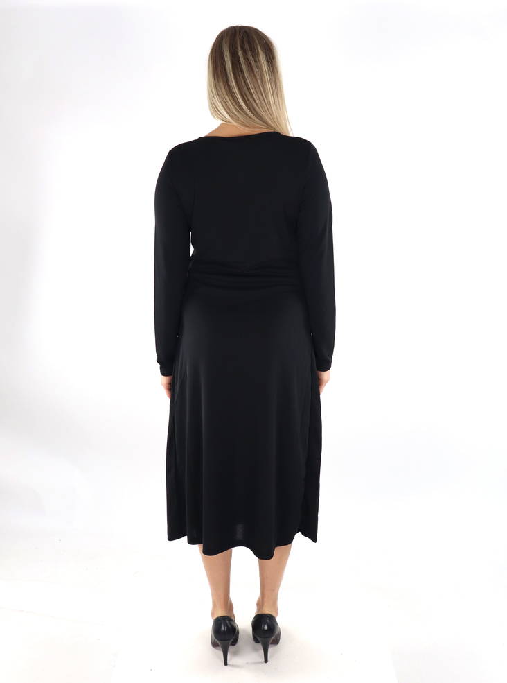 knee length dresses for ladies Vila Verona Funnel Neck Midi Dress, Winter Bloom