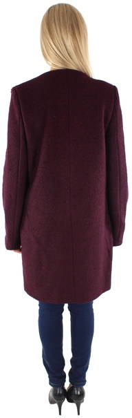 wine red wool coat