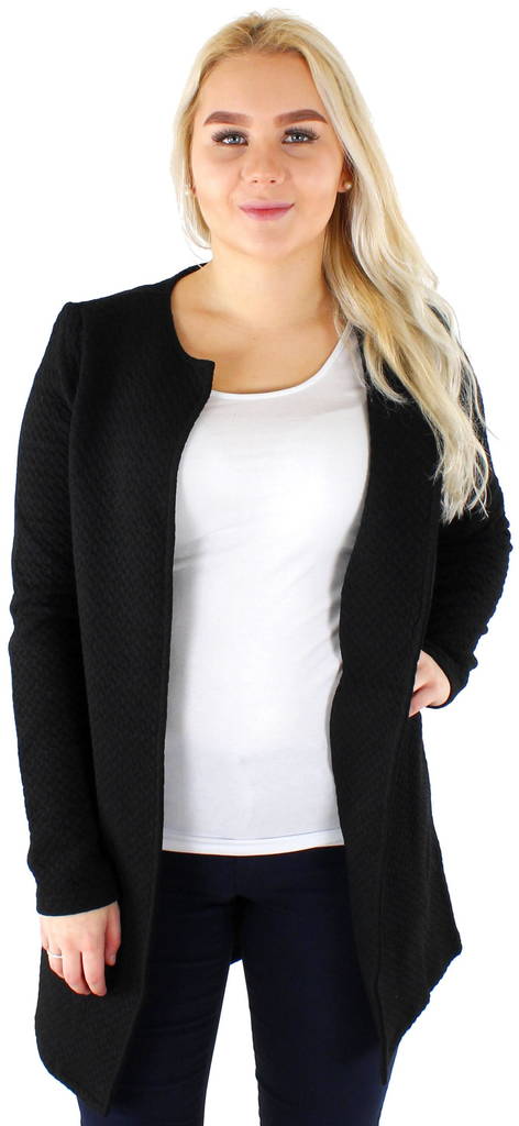 Vila Women's Jacket new long, black, light gray - Women's jackets and blazers - 117677 - 1