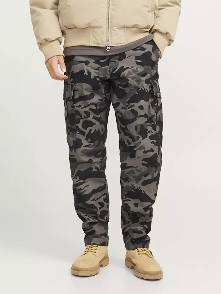 Jack&Jones men's Cargo Pants Kane Cargo grey/camo - Men's trousers - 137287 - 1