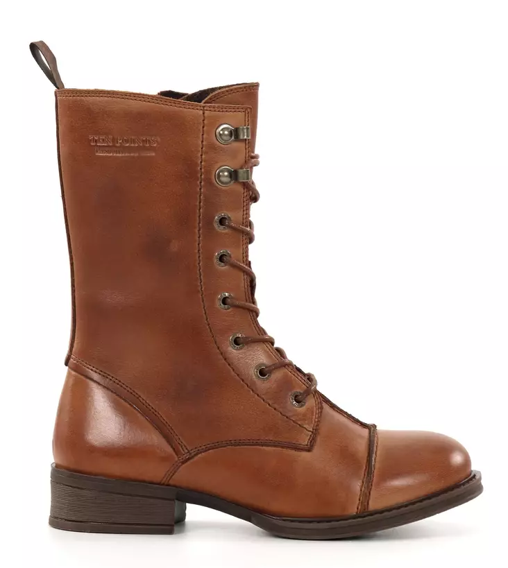 Ten Points Women's Genuine Leather Ankle Boots 60409 Pandora Cognac - Women's ankle boots - 137297 - 1