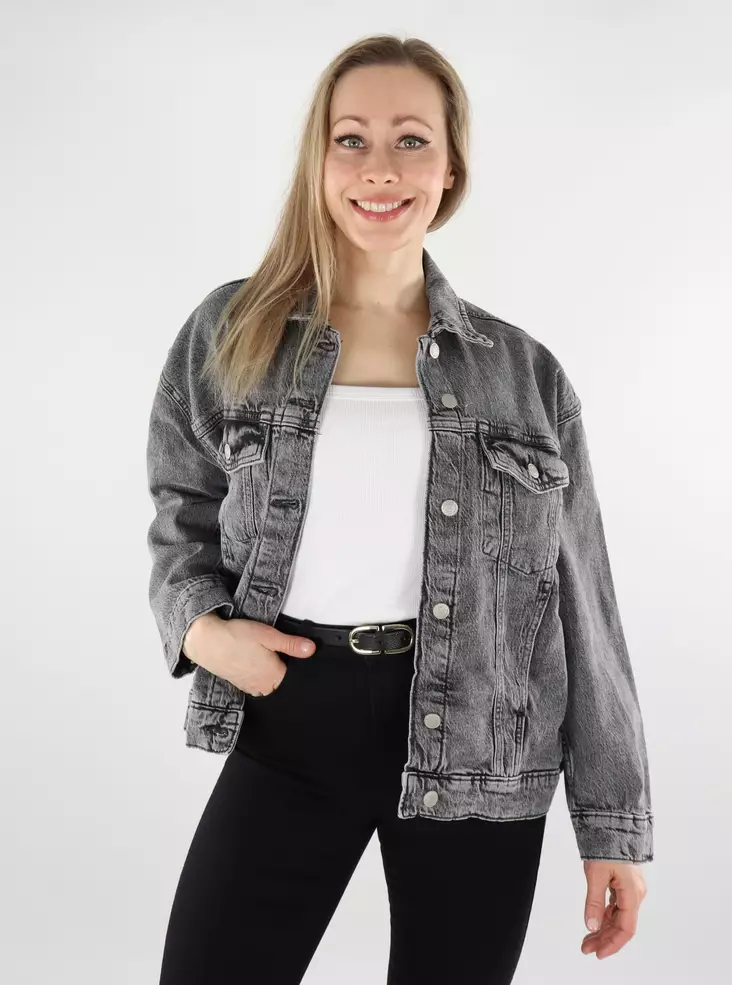 Vero Moda women's denim jacket Oversize Denim medium grey - Women's denim jackets - 138247 - 1