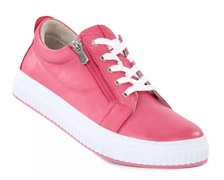 Andrea Conti women's genuine leather sneakers 00690030084 coral - Women's sneakers - 138517 - 1