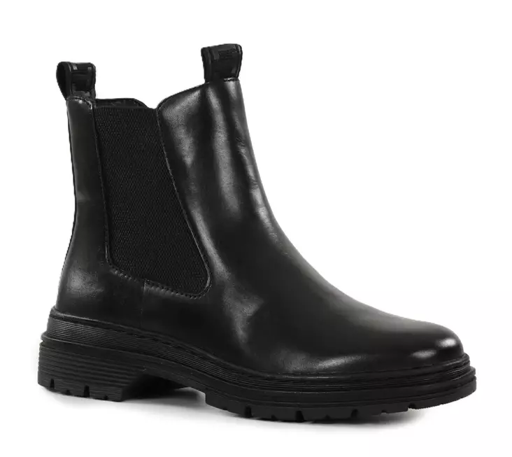 Tamaris women's ankle boots 25436-41 black leather - Tamaris ankle boots - 139107 - 1